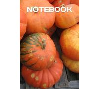 NOTEBOOK: pumpkin theme, ruled with margin, paperback 100 pages, 6x9 size book