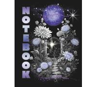 NOTEBOOK / Purple Moon Gate / Midnight Garden: Lined Writing Book • 100 Pages • Large 8.5x11