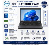 NOTEBOOK RICONDIZIONATO i7 Dell Latitude E7470 Ram 8GB 14'' SSD 256GB HDMI