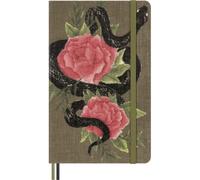 Notebook Righe Large Hard Limited Edition Anno Del Serpente 2025 Foglie Rosa