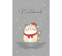 Notebook: Snowy Chubby Santa Cat | Wide Ruled | 6" x 9" | 120 Pages | Perfect for Winter Journaling & Gifts
