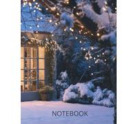 Notebook: Snowy House Winter Notebook for Everyday Notes: A4 Grid Journal with Peaceful Winter Scenery /Calming Winter Cottage Notebook in Soft Tones