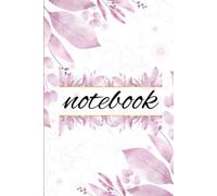 Notebook: Soft pink floral notebook single subject notebook 100 pages 6x 8 inches