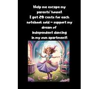 Notebook squared grid 100-sheet, 200 pages, squared paper, format A4, glossy cover, make my dream come true, independent dancing