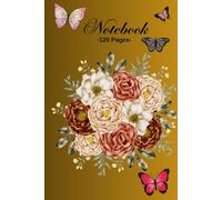 Notebook: Summer Themed Flowers and Butterfly Notebook (Mustard Fade Effect) | Blank Lined Notebook: Beautiful hardback notebook with lined cream ... for journaling, school, work, or gifts