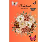 Notebook: Summer Themed Flowers and Butterfly Notebook (Peach Fade Effect) | Blank Lined Notebook: Beautiful hardback notebook with lined cream pages ... for journaling, school, work, or gifts
