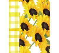 Notebook: Sunflower Print Composition Notebook - College Ruled 120 Pages - Large 8.5 x 11