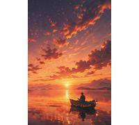 Notebook Sunset Reflections: 150 Lined Pages Journal | Aesthetic Sunset, Nature & Calm Lake Inspired Hardcover Notebook for Writing, Notes, Journaling & Creative Ideas