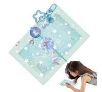 Notebook tascabile - Portatile e con 5 anelli e copertina trasparente in PVC M5 Notebook a tascabile | Per adulti, studenti, ufficio, registri giornalieri, scrapbooking