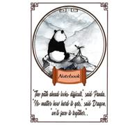 Notebook - The path ahead looks difficult, said Panda: The Quotes Panda and Dragon Journal Notebook_6x9 inch 114 Pages