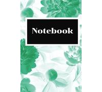 Notebook: Vintage Green Peony Floral Illustration | Lined Blank Journal for College, School, Office & Work