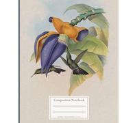 Notebook with a beautiful illustration of hummingbirds with a flower. Beautiful birds.: College Ruled 110 Pages - 7.5" x 9.25": Perfect gift for adults and childrens