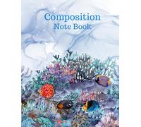Notebook with a pastel light blue cover featuring beautiful deep-sea coral.: For students and schools Suitable for women and men Office staff Teenagers, women, men, 8.5x11, 100 pages.