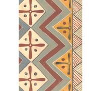 Notebook with Ceiling Tile Design from the Tomb of Qenamun: 7x10”, College Ruled, 150 Pages - Ancient Egyptian Geometric Art Journal