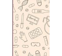 Notebook with Medical Doodle Cover - 6x9 Ruled Journal (120 Pages): Lined Writing Notebook | Fun Medical-Themed Cover Design for Nurses, Doctors, Students