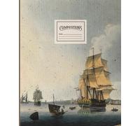 Notebook with vintage illustrations of sailing ships.: College Ruled, 7.5 x 9.25 Inches, 110 pages