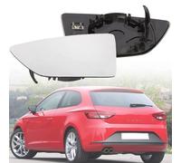 NOTEDI Vetro dello Specchietto Retrovisore Esterno per Seat Leon 1999 03 05 09 12 18 2021, Sinistra Vetro Riscaldabile con Piastra di Supporto Specchietto Destro,Left 1pcs-2013-2018