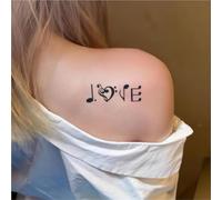 NoteLOVE Adesivi per tatuaggi temporanei semipermanenti e di lunga durata per 2 settimane per uomini e donne, braccio posteriore per torace con dita(1pcs)
