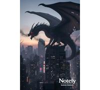 Notely Classic Notebook - 6 x 9-inch lined notebook, 120 pages: Matte cover with dragon design | Perfect for writing, work, school, and daily notes