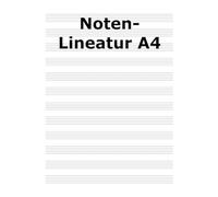 Noten-Lineatur A4: Notenheft mit 100 blanko Notenblättern | Musikheft | Notenlinien