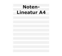 Noten-Lineatur A4: Notenheft mit 100 blanko Notenblättern | Musikheft | Notenlinien