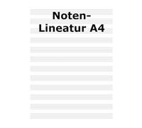 Noten-Lineatur A4: Notenheft mit 100 blanko Notenblättern | Musikheft | Notenlinien