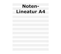 Noten-Lineatur A4: Notenheft mit 100 blanko Notenblättern | Musikheft | Notenlinien