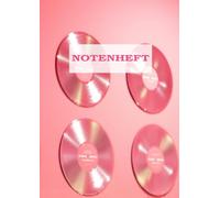 Notenheft DIN A4 100 Seiten 13 Notenzeilen pro Blatt pinkes Cover Vinylplatten Pop Piano Lab