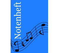 Notenheft: DIN A4 Notenlinienheft | 300 Seiten mit 12 Notenzeilen / Systeme pro Blatt | Papier 90g/m² | Musikheft mit Notenlinien