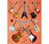 Notenheft Gitarre DIN A4 Notenbuch Gitarren Musikunterricht Bassgitarre Notenlinienheft Große Lineatur Gitarrenunterricht Anfänger Banjo Gitarrenbuch ... Mandoline Notensysteme Musiker Balalaika A15A
