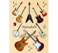 Notenheft Gitarre DIN A4 Notenbuch Gitarren Musikunterricht Bassgitarre Notenlinienheft Große Lineatur Gitarrenunterricht Anfänger Banjo Gitarrenbuch ... Mandoline Notensysteme Musiker Balalaika A13A
