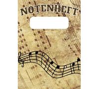 Notenheft: Notenbuch A4 | Leer mit Notenlinien | Schüler, Lehrer und Künstler | Anfänger und Fortgeschrittene