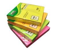 Notes adesivi riposizionabili neon 75x75mm