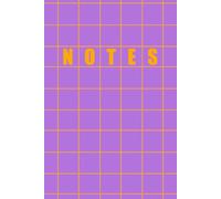 Notes, Ästhetisches Notizbuch mit Kontrast, lila gelb kariert, 100 DIN A5 Seiten, minimalistisch, fashionista, it-piece, girlboss Notebook, stylish ... für Frauen,: 6x9 Format squared pages