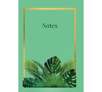Notes: Carnet de notes A5 - 122 pages numérotées | Couverture souple verte et dorée "Green Echoes" | Pages pointillées lignées, Papier blanc | Idéal ... ou offrir en cadeau original et élégant