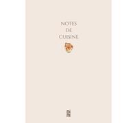 NOTES DE CUISINE: Mes 100 recettes préférées | Carnet de recettes à remplir avec sommaire organisé