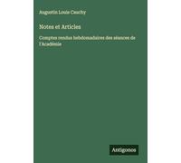 Notes et Articles: Comptes rendus hebdomadaires des séances de l'Académie
