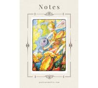 Notes: Fairy Using Bellows to Blow Autumn Leaves Vintage Postcard Notebook