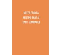 Notes from a meeting AI A5 Notebook