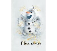 Notes: " I Love Winter" - Notebook To Write And Draw In, Kids, Students, Blank Paper, 110 Pages, 6" x 9" Inches, Soft Cover.