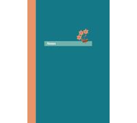 Notes: Minimalist 6x9 Grid Notebook, Aesthetic Sea Color Notebook with Floral Design, 120 Pages for School, Work, and Daily Notes