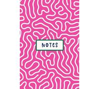 Notes - Minimalist Pink Doodle Line Journal | White Scribble Background | 150 Lined Pages | Soft & Simple Aesthetic | Glossy Cover