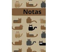 Notes-Notas: Cuaderno de escritura con portada de gatos: Un cuaderno minimalista con páginas rayadas para escribir.