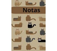 Notes - Notas: Cuaderno de escritura con portada de gatos: Un cuaderno minimalista con páginas rayadas para escribir.