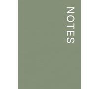 NOTES Notebook - 7×10 Inches - Minimalist Unlined Journal | Aesthetic Plain Notebook for Writing, Sketching, and Everyday Use: 120 Unlined Pages, Matte Softcover - Earth Tones: Moss