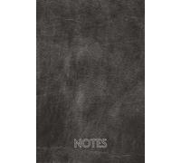 Notes: Notebook, Journal, Diary, 6x9 inches, 120 pages, lined, Vintage Black Leather-Style Cover, keep track of your ideas, thoughts, goals, dreams and reflections, ideal as gift