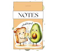 Notes / Toast to you / Avocado & Toast Motiv / Bullet Journal / kariertes Notizbuch