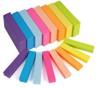 NOTEZMATE Piccoli foglietti adesivi, 76 x 26 mm, 2400 mini foglietti autoadesivi, confezione da 24 pennarelli adesivi, 8 bandiere autoadesive dai colori vivaci, per piccoli promemoria in ufficio,