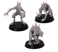 Nothic Miniatures - Set di 3 mostri aberrazionali per Dungeons & Dragons | Figure in resina in scala 28 mm | Modelli RPG DnD | Miniature epiche | Non verniciate completamente assemblate | Basi rotonde