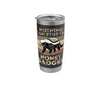 Nothing Can Stop the Honey Badger - Retro Honey Badger Lover Bicchiere termico in acciaio inox doppia parete